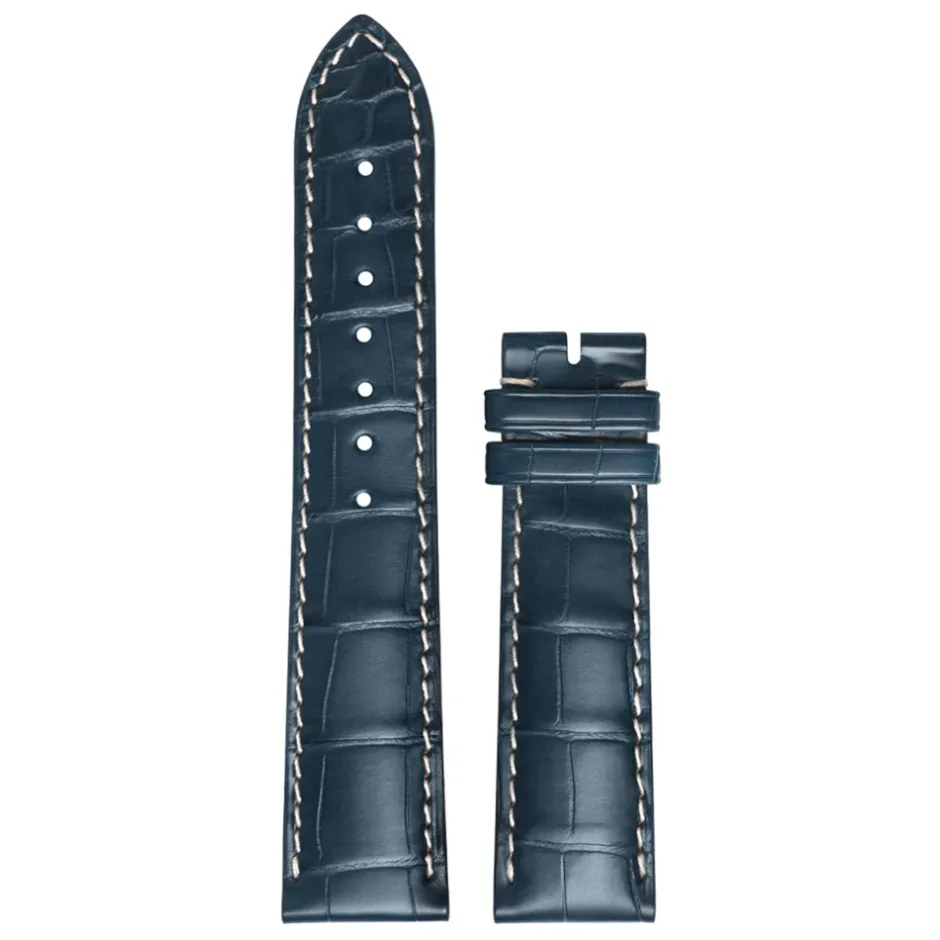 Hot Cinturino Longines Master Collection in Pelle di Alligatore Blu 21 mm L682153039 Cinturini Longines