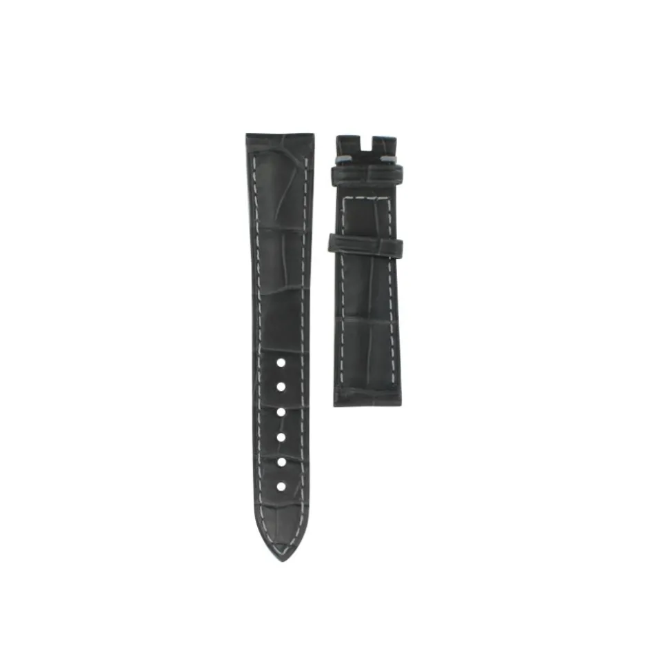 Outlet Cinturino Omega in Pelle di Alligatore Grigia 16 mm 032CUZ007262W Cinturini Omega