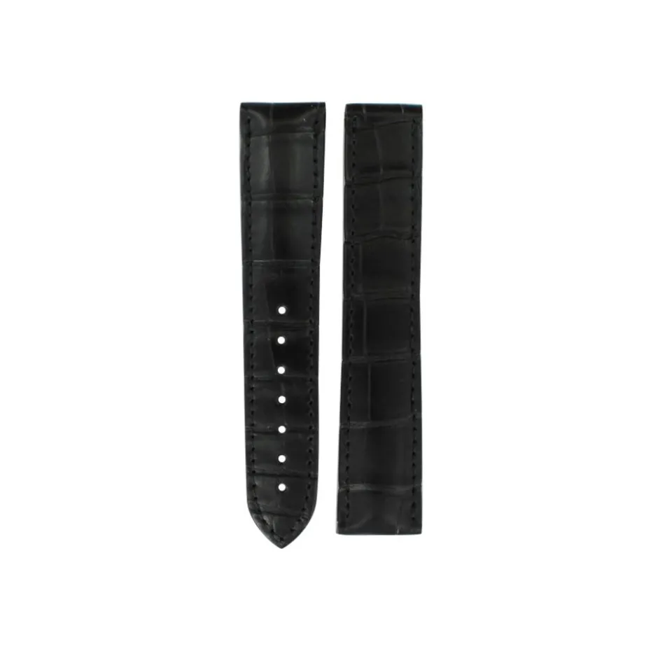 Discount Cinturino Omega in Pelle di Alligatore Nera 032CUZ007467W Cinturini Omega