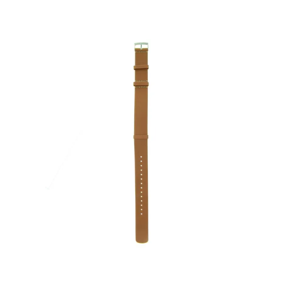 Outlet Cinturino Omega Nato in Pelle Novonappa Marrone Dorata 031CUZ002058W Cinturini Omega