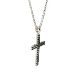 Best Collana In Oro Bianco Con Croce di Diamanti Neri Collane