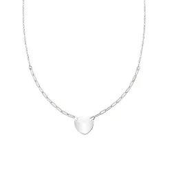 Discount Collana Amen Catena Cuore Rodio Outlet Gioielli
