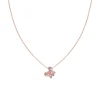 Fashion Collana Amen Farfalla Zirconi Brown Rosata Outlet Gioielli