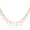 Fashion Collana Amen in Argento 925 Rosè con Chandelier di Stelle e Zirconi Collezione Couture Gioielli Amen | Outlet Gioielli