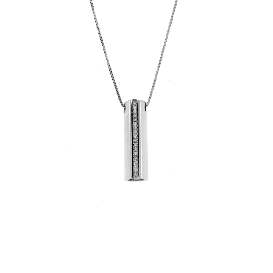 Sale Collana Bibigi in Oro Bianco con Diamanti 0,10 Carati Collane