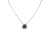 Outlet Collana Bliss Cuore di Zaffiri in Oro Bianco con Diamanti Collane