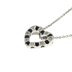 Best Collana Bliss Cuore di Zaffiri e Diamanti Collezione Cabaret Outlet Gioielli | Collane
