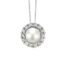 Clearance Collana Bliss Gioielli Donna in Oro Bianco con Perla e Diamanti Collezione Margot Gioielli Con Perle