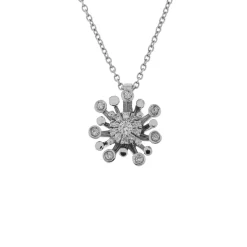 Hot Collana Bliss Gioielli Fireworks in Oro Bianco e Diamanti Outlet Gioielli | Collane