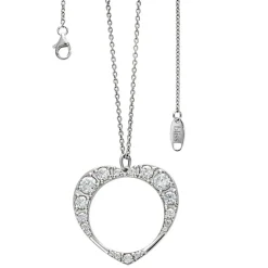Online Collana Bliss Jasmine In Argento Cuore Medio Outlet Gioielli