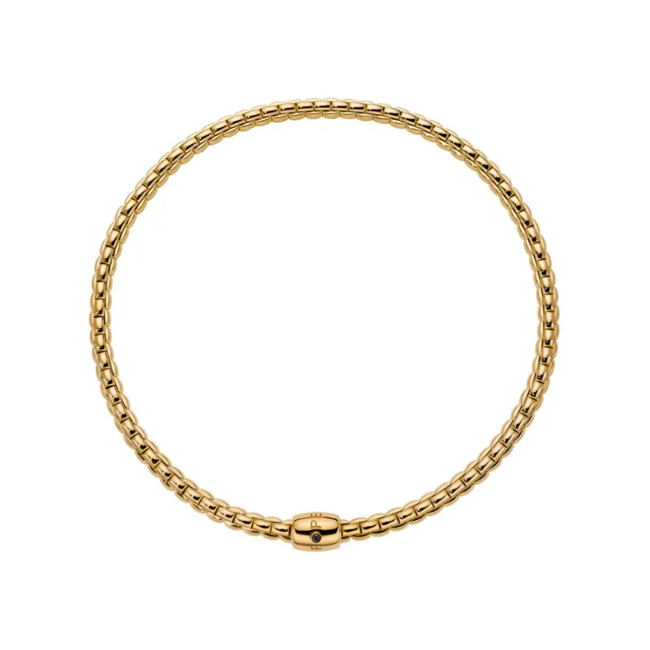Online Collana Choker Fope Collezione Eka Flex It Grande in Oro Giallo con Diamante Nero Gioielli Fope
