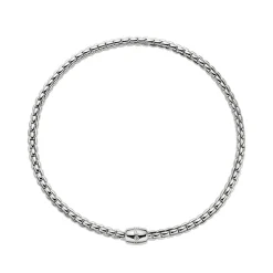 Discount Collana Choker Fope Collezione Eka Flex It in Oro Bianco con Diamante Gioielli Fope
