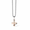Clearance Collana Comete Uomo Zip In Acciaio PVD Rosa Con Zirconi Uomo Gioielli Comete Uomo