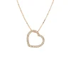 Hot Collana Cuore Forato in Oro Rosa con Diamanti Collane