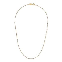 Outlet Collana Desmos a Segmenti e Palline in Argento Placcato Oro Lunghezza 41 cm Gioielli Desmos