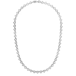 New Collana Desmos Arte Cuori in Argento Lunghezza 41 cm Gioielli Desmos