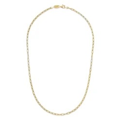 New Collana Desmos Catena Lunga in Argento Dorata 41 cm Gioielli Desmos