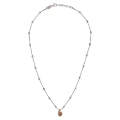 Clearance Collana Desmos Cuore Aperto in Argento Lunghezza 41 cm Gioielli Desmos