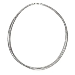 Hot Collana Desmos Filamenti Diamantati Corta in Argento Lunghezza 41 cm Gioielli Desmos