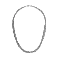 Online Collana Desmos Filamenti Diamantati in Argento Lunghezza 41 cm Gioielli Desmos