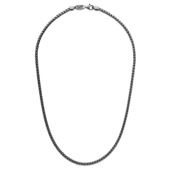 Fashion Collana Desmos Fish Bone In Argento Brunito Uomo Gioielli Desmos Uomo
