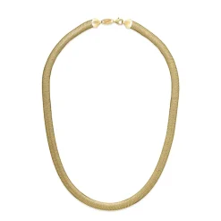 Outlet Collana Desmos Lasagna Curva in Argento Placcato Giallo Lunghezza 41 cm Gioielli Desmos