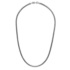 New Collana Desmos Venetian Diamond In Argento Brunito Uomo Gioielli Desmos Uomo