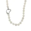 Clearance Collana di Perle Coltivate Acqua Dolce Bianche 7-7,5 mm Gioielli Con Perle