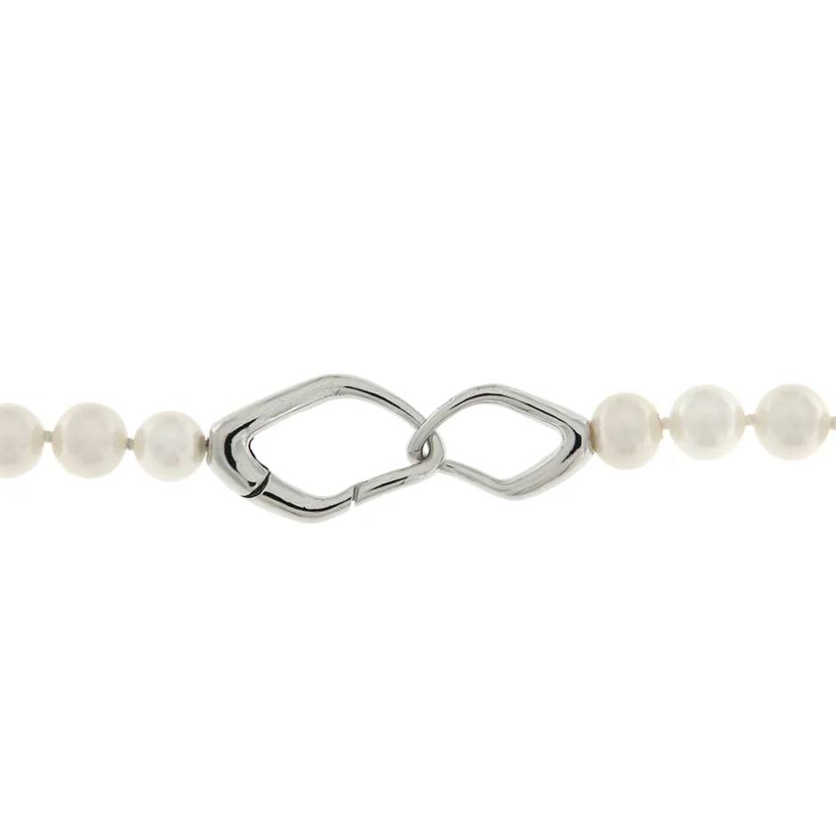 Best Collana di Perle Coltivate Acqua Dolce Bianche 8-8,5 mm Gioielli Con Perle