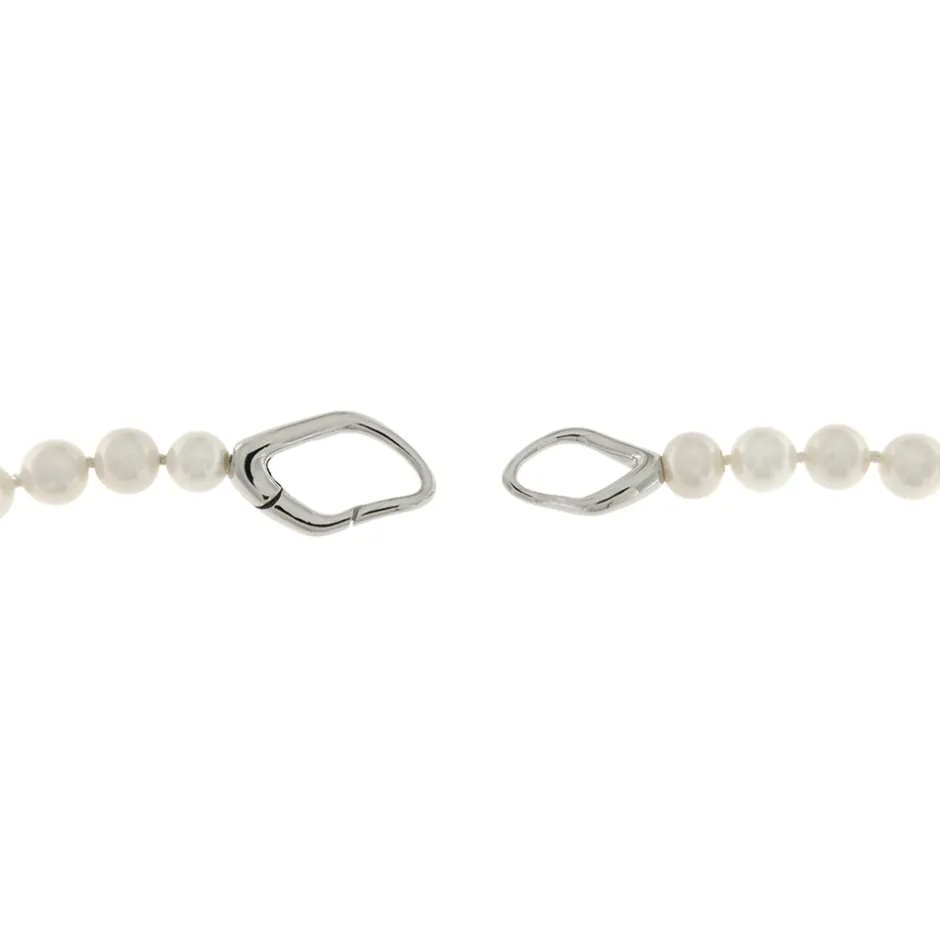 Best Collana di Perle Coltivate Acqua Dolce Bianche 8-8,5 mm Gioielli Con Perle
