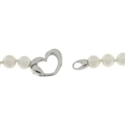 Clearance Collana di Perle Coltivate Acqua Dolce Bianche 7-7,5 mm Gioielli Con Perle