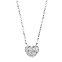 Fashion Collana Donna In Argento 925 Ti Sento Milano Con Cuore In Zirconi Nuova Collezione Gioielli Ti Sento Milano