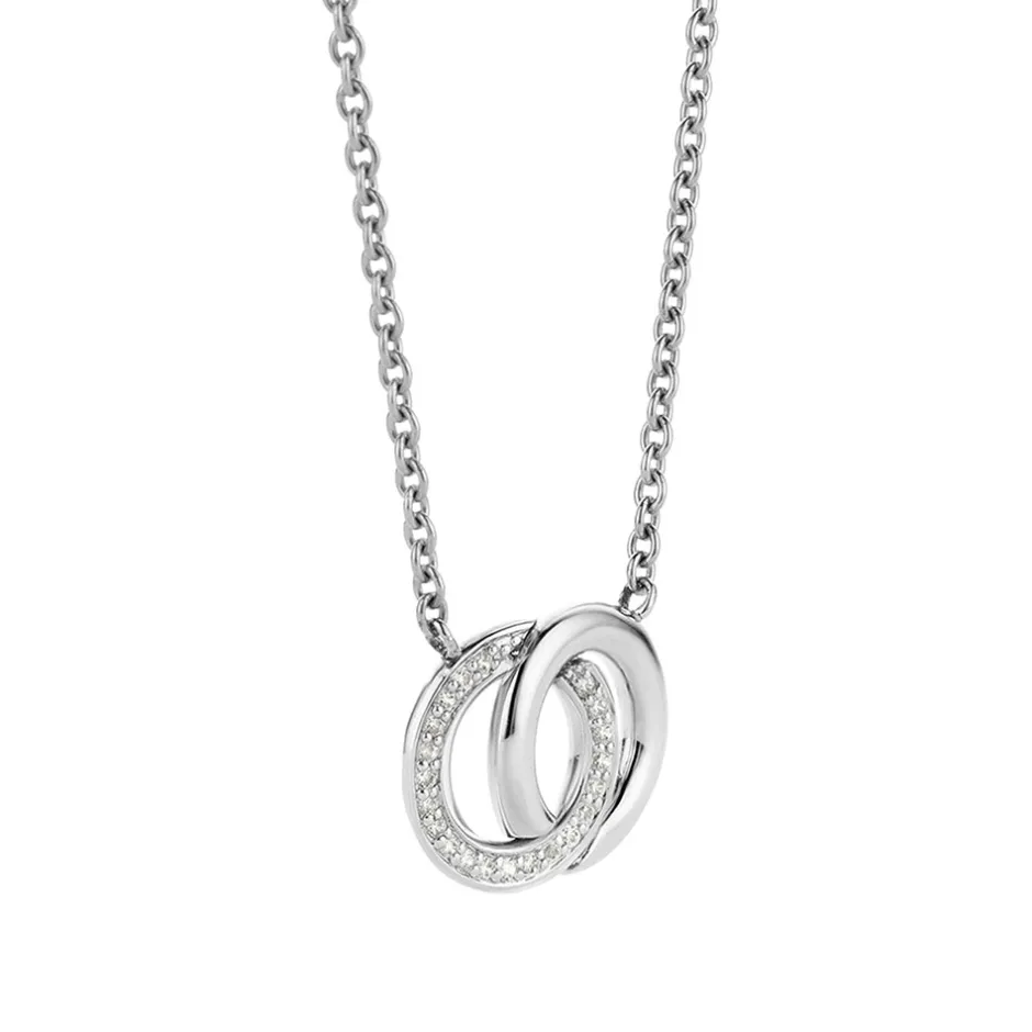 Clearance Collana Donna In Argento 925 Con Pendente Incrociato In Zirconi Ti Sento Milano Gioielli Ti Sento Milano