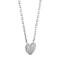 Fashion Collana Donna In Argento 925 Ti Sento Milano Con Cuore In Zirconi Nuova Collezione Gioielli Ti Sento Milano