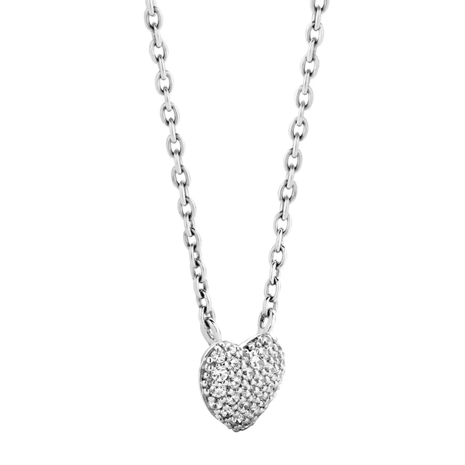 Fashion Collana Donna In Argento 925 Ti Sento Milano Con Cuore In Zirconi Nuova Collezione Gioielli Ti Sento Milano