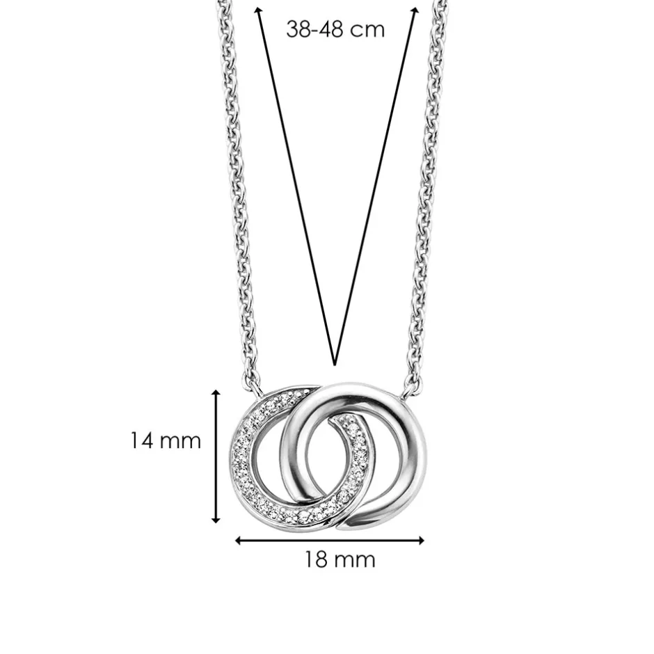 Clearance Collana Donna In Argento 925 Con Pendente Incrociato In Zirconi Ti Sento Milano Gioielli Ti Sento Milano