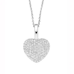 Hot Collana Donna Ti Sento Milano In Argento 925 Con Pendente a Cuore e Pavè In Zirconi Gioielli Ti Sento Milano