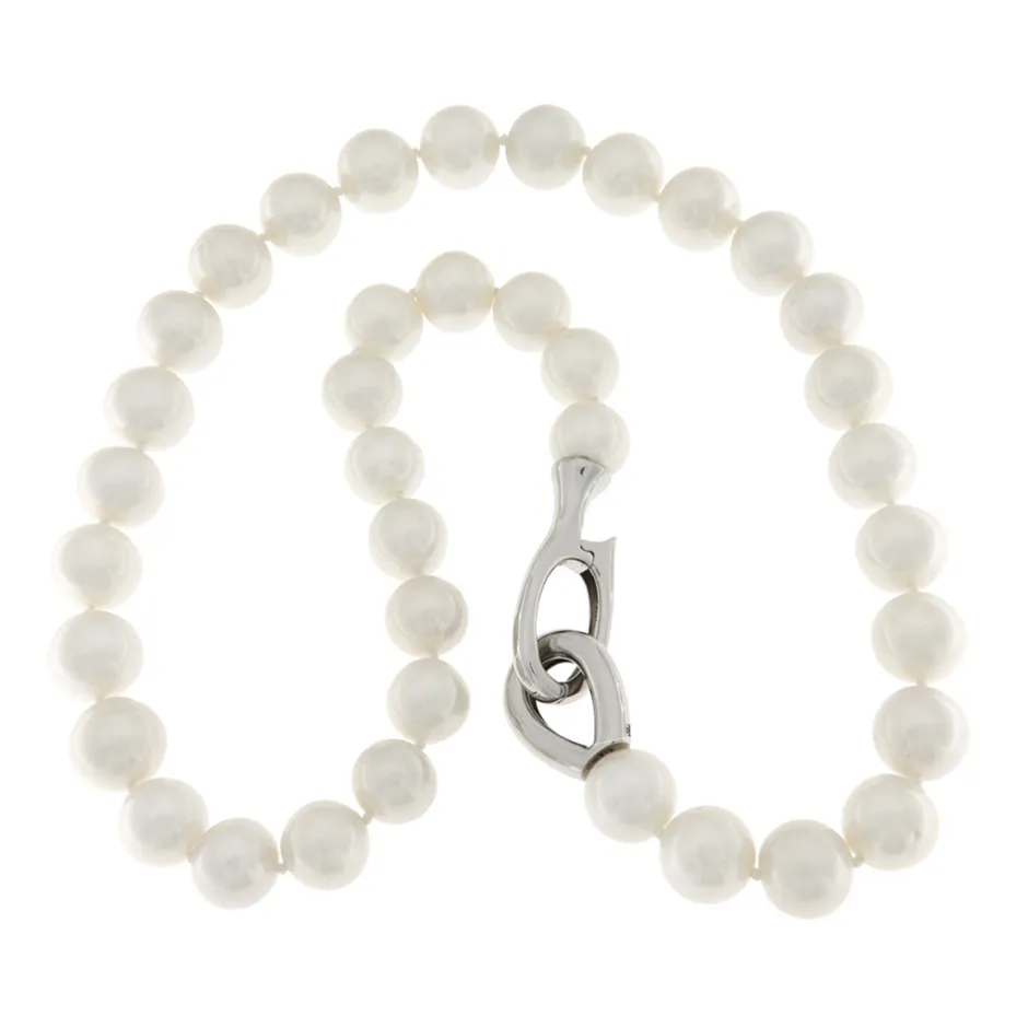 Discount Collana di Perle Coltivate d’Acqua Dolce Bianche 12-13 mm Gioielli Con Perle