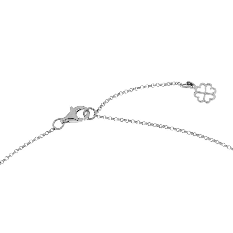 Discount Collana Fantasia di Smeraldo Snodata in Oro Bianco Collane