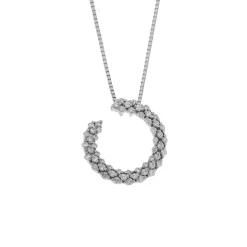 Hot Collana Fascio Lunare in Oro Bianco con Diamanti Collane