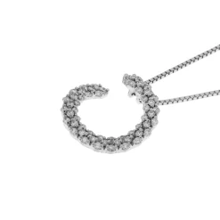 Hot Collana Fascio Lunare in Oro Bianco con Diamanti Collane