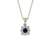 Clearance Collana Fiore di Zaffiro con Diamanti Collane