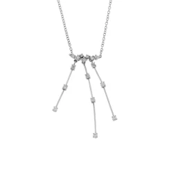 Outlet Collana Fireworks in Oro Bianco con Diamanti Collane
