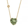 Hot Collana Prasiolite Cuore in Oro Rosa Collane