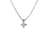 Clearance Collana Punto Luce in Oro Bianco con Diamante di 0,12 Carati Collane Punto Luce