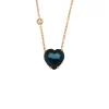 Online Collana Topazio London Taglio Cuore Piccolo in Oro Rosa Le Mie Creazioni | Collane