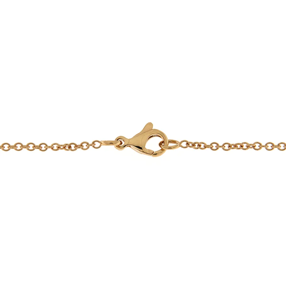 New Collana Topazio London Taglio Cuore Grande in Oro Rosa Collane