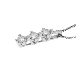Best Collana Trilogy Pendente in Oro Bianco con Diamanti Collane