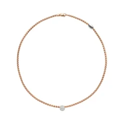 Best Collana Fope Collezione Eka in Oro Rosa con Diamanti Gioielli Fope