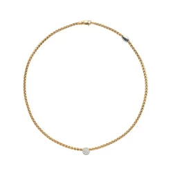 Hot Collana Fope Collezione Eka in Oro Giallo con Diamanti Gioielli Fope